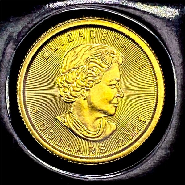 2021 Canada 1/10oz Gold $5 SUPERB GEM BU