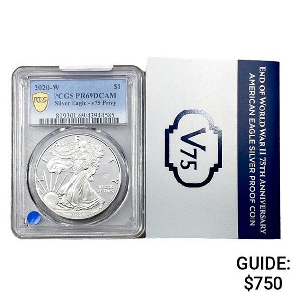 2020-W Silver Eagle PCGS PR69 DCAM V75 Privy