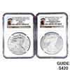 Image 1 : 2012-S American 1oz Silver Eagles NGC PF69 1st Rel