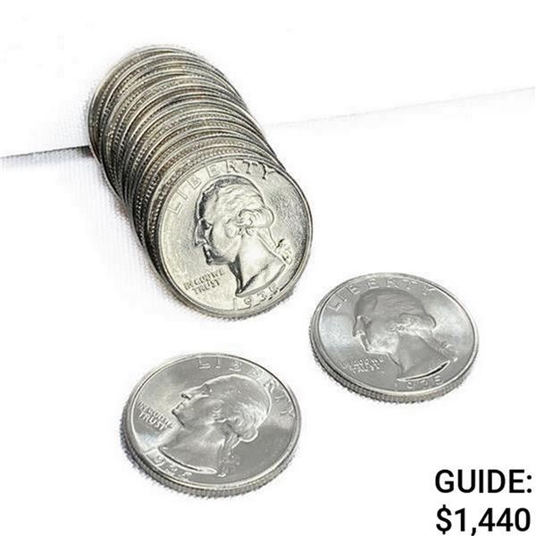 1935 Washington Quarter Roll (16 Coins)