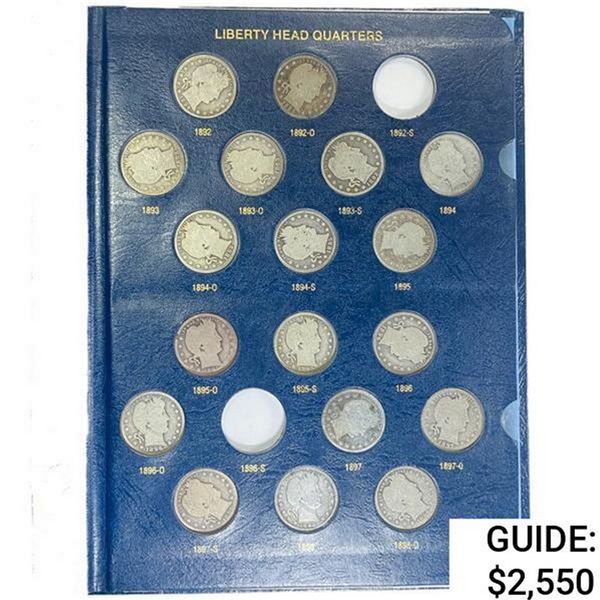 1892 Barber Quarter Book (71 Coins)