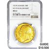 Image 1 : 1927R Albania .9334oz Gold 100 Franga NGC MS61