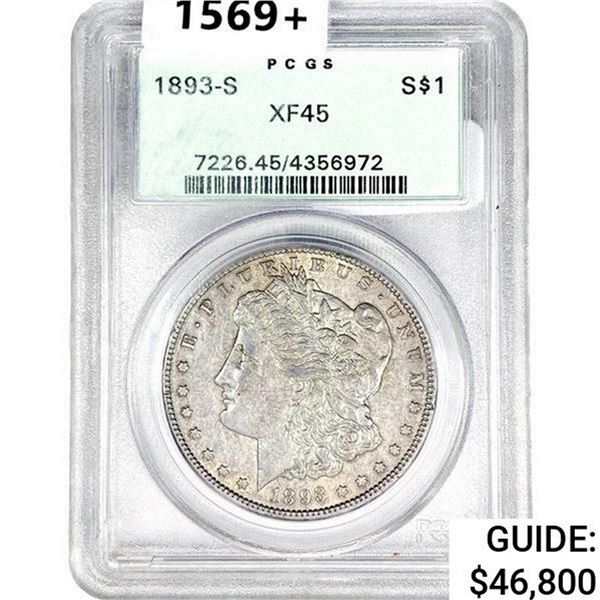 1893-S Morgan Silver Dollar PCGS XF45