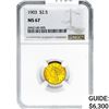 Image 1 : 1903 $2.50 Gold Quarter Eagle NGC MS67