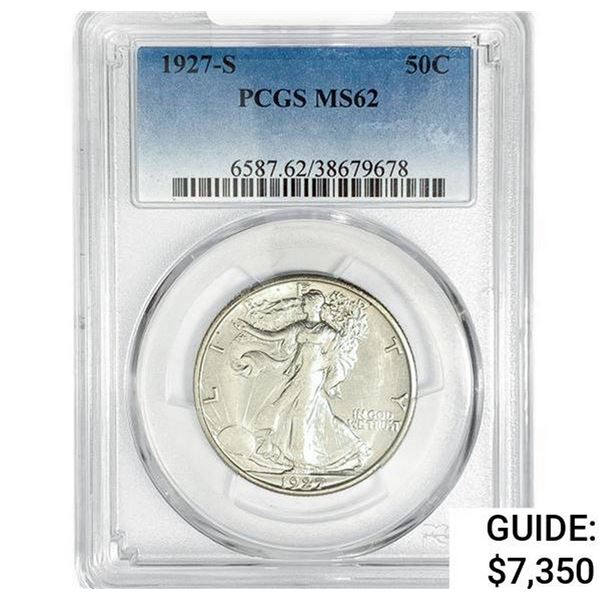 1927-S Walking Liberty Half Dollar PCGS MS62