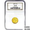 Image 1 : 1845 $2.50 Gold Quarter Eagle NGC AU58