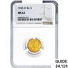 Image 1 : 1925-D $2.50 Gold Quarter Eagle NGC MS65