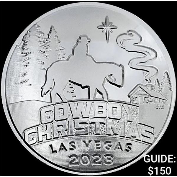 2023 Cowboy Christmas Commemorative 1oz Pure Silver Coin