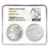 Image 3 : 2023 Morgan & 2023 Peace Dollars NGC MS70 , 1923 Peace GEM  3 Coin Set