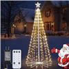 Image 1 : LED Christmas Cone Tree Light with Star Topper, 6ft with Remote See Pictures May NOT be as Exactly a