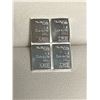 Image 1 : Pure .999 Silver Valcambi Suisse 1 Gram Combi Wafer Bar x 4