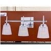 Image 3 : Canarm Covina Bathroom Vanity Light - 3 Lights - Glass - Chrome
