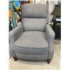Image 1 : Grey Push Back Fabric Recliner