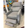 Image 2 : Grey Push Back Fabric Recliner