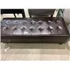 Image 1 : Leather Bench Set with Under Cushion Storage Box