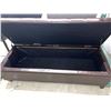 Image 2 : Leather Bench Set with Under Cushion Storage Box