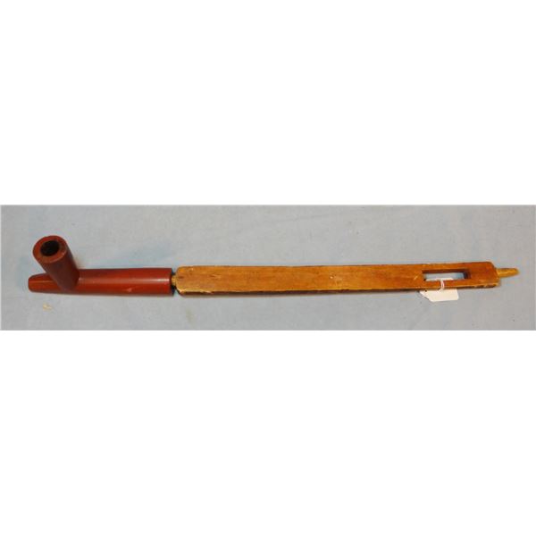 Blackfeet catlinite pipe w/15  stem, 6  bowl