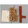 Image 1 : Child's painted rawhide tubular case, 5" w/rawhide fringe