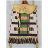 Image 2 : Cheyenne beaded strike-a-lite bag, 4 «" x 3", soft deer hide, cone trip