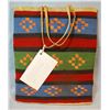 Image 1 : Nez Perce' dyed corn husk bag, ca. 1940's, 11" x 13"