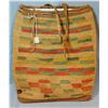 Image 1 : Nez Perce' dyed corn husk bag, 14" x 16", leather handles