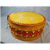 Image 5 : Sioux rawhide drum on metal frame, 14" diameter, buffalo & deer decore, needs minor repair