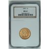 Image 3 : 1892 $5 Coronet gold coin, NGC MS63. Estimate: $1000-1100