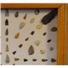 Image 4 : Native American Artifact Frame: 99 pcs., assorted knives, points and scrapers, Augusta, Smith River,
