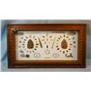 Image 1 : Native American Artifact Frame: 69 pcs., assorted pottery shards, bone tools, points, wire bracelets