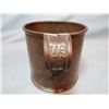 Image 4 : 3 pcs: US Cavalry 4" coffee cup, embossed US; 3" enameled cup; 3 «" enameled lidded container