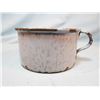 Image 6 : 3 pcs: US Cavalry 4" coffee cup, embossed US; 3" enameled cup; 3 «" enameled lidded container