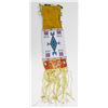 Image 4 : Sioux beaded and quilled pipe bag, 33" overall length x 7 «" w, beaded panels are 9 «" x 7", quilled