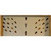 Image 2 : Native American Artifact Frame: 70 pcs., knives, scrapers and points, from Ferguson Trap, Smith Rive
