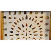 Image 2 : Native American Artifact Frame: Avonlea stone points, 113 pcs, early Northern Plains Indians, most a