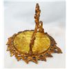 Image 3 : Vintage ladies beveled mirror in iron frame, wall mountable, 6" mirror, 10" overall diameter