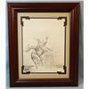 Image 2 : Contway, Jay, pencil drawing, Untitled, 11" h x 8 «" w, framed. Estimate: $200 - $500