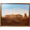 Image 1 : Cheek, C. R., oil, Elders Like Teepees, 16" x 20", framed, signed lower right