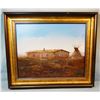 Image 2 : Cheek, C. R., oil, Elders Like Teepees, 16" x 20", framed, signed lower right