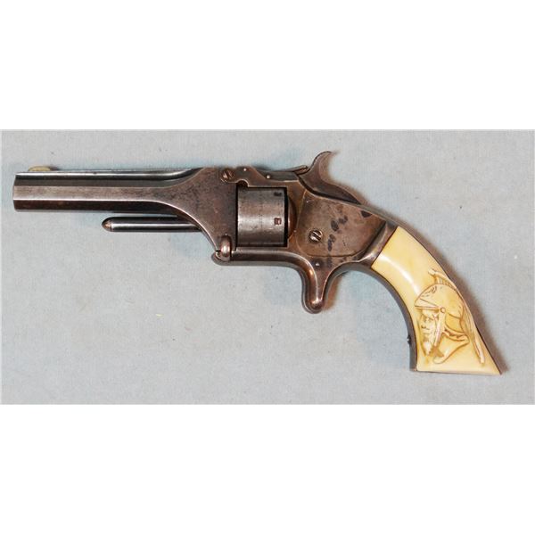 S & W No. 1 dragoon revolver, Second Issue, cal. .22 rimfire,  Mfg. 1860-1868, grips numbered to the