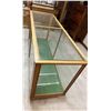Image 2 : Glass front & top display case w/sliding doors, 2 shelves, 36" h x 72" w x 25" d