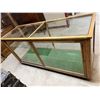 Image 3 : Glass front & top display case w/sliding doors, 2 shelves, 36" h x 72" w x 25" d