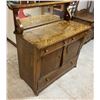 Image 1 : Oak buffet w/beveled mirror, 42" w x 32" h x 20" d