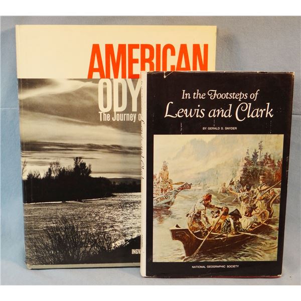 2 books: Snyder, Gerald, In The Footsteps of Lewis & Clark, 1970, dj and American Odessy, 1969, phot