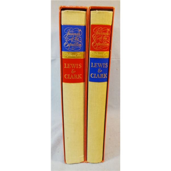 2 book set: Journals of the Expedition Under The Command of Capt's Lewis and Clark, 1962, slip cover