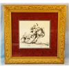 Image 2 : Shope, Irwin (Shorty), original pen/ink, 10" x 10", Untitled (bronc rider), signed lower right, slig