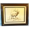Image 2 : Cuts The Rope, Clarence, original pen/ink, The Royal Elk, 20" x 24", 1974, framed