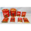 Image 1 : (8) Velvet tobacco tins, assorted sizes