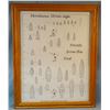 Image 1 : Montana stone age points display chart, Points From The Past, framed, 21" x 27"