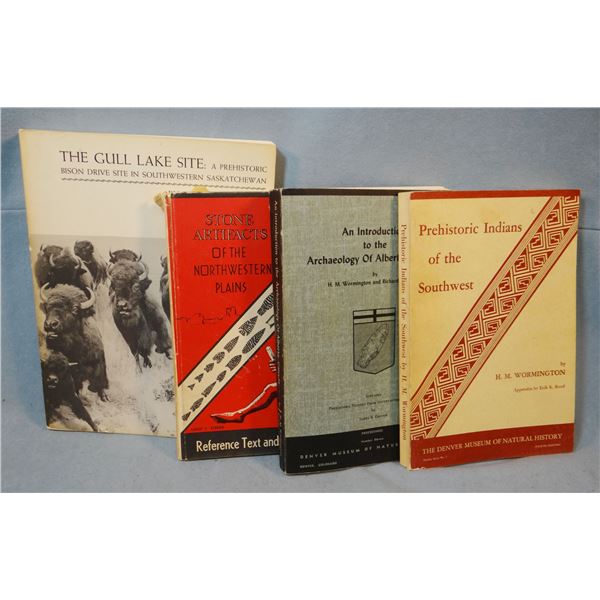 4 books on Native American Artifacts: Stone Artifacts of The Northwest, 1961, sc; Prehistoric Indian