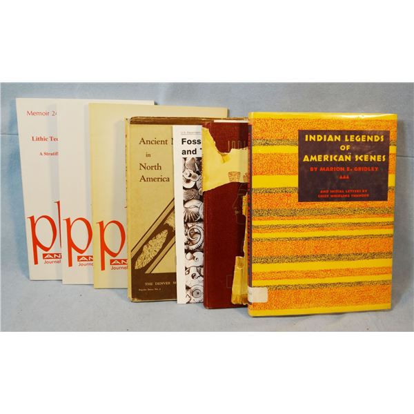 3 books Native American Artifacts: Plains Anthropology, 3 vols. 1983, '90, '92, all sc; Ancient Man 